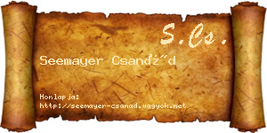 Seemayer Csanád névjegykártya