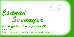 csanad seemayer business card